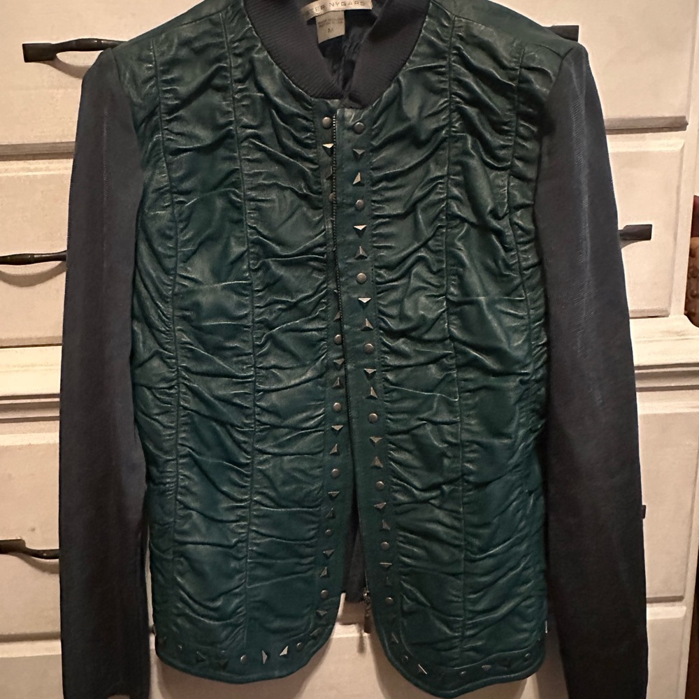 Peter Nygard Studded Leather Jacket